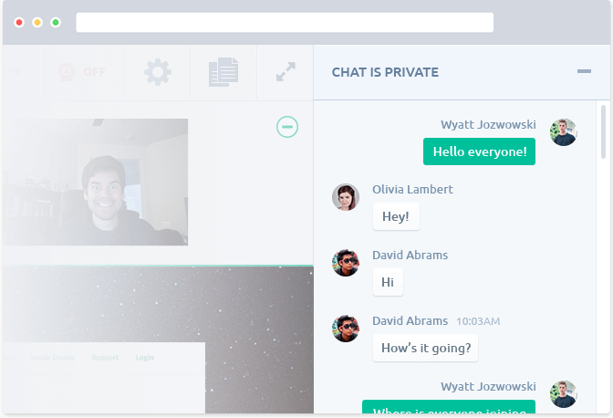 Live, real-time chat with your audience